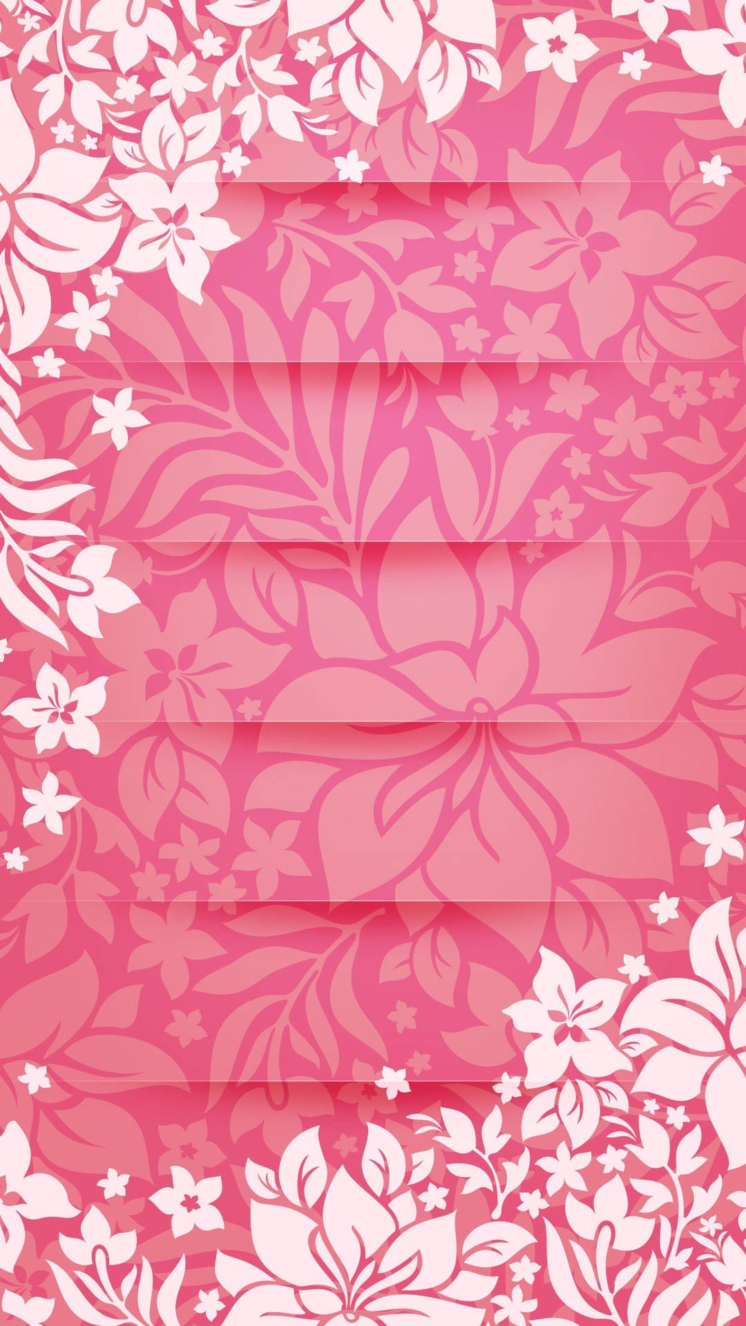 Pink Mønster Af Blomst Iphone Wallpaper