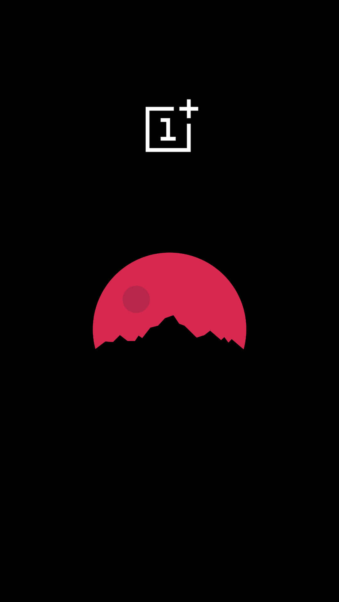 1+silueta De Montaña Rosa Con Luna Fondo de pantalla