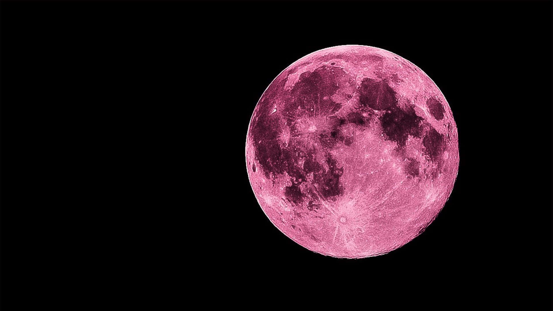 Hd Pink Moon Night Sky Wallpaper