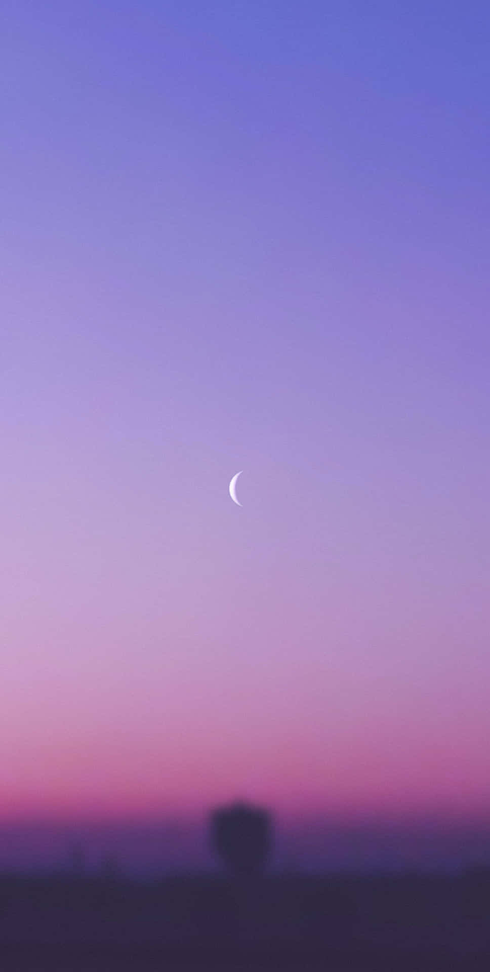 Dusky Sky And Pink Moon Wallpaper