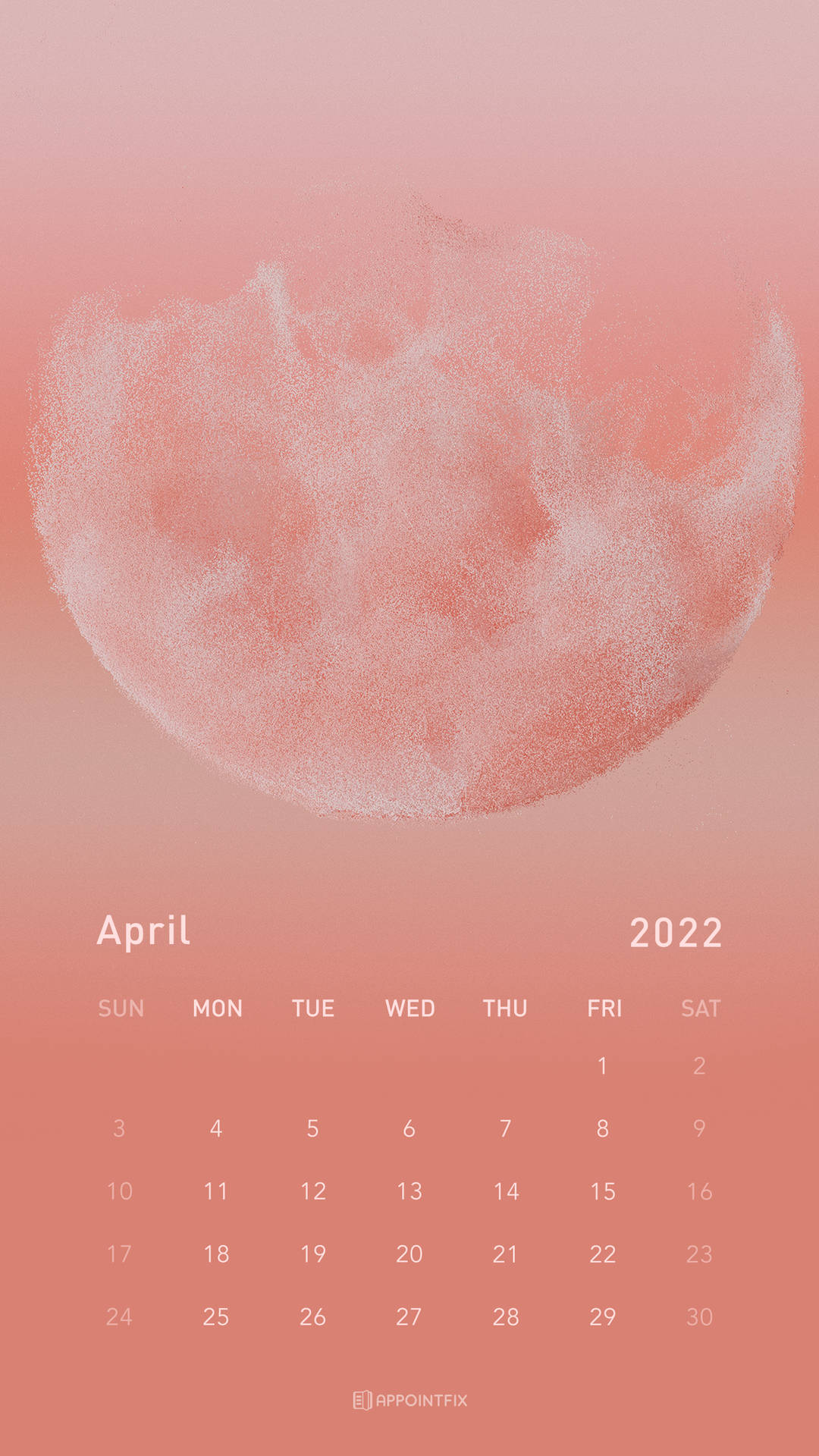 Vis som en ægte dansk taler. Kalender i pink måned april 2022. Wallpaper