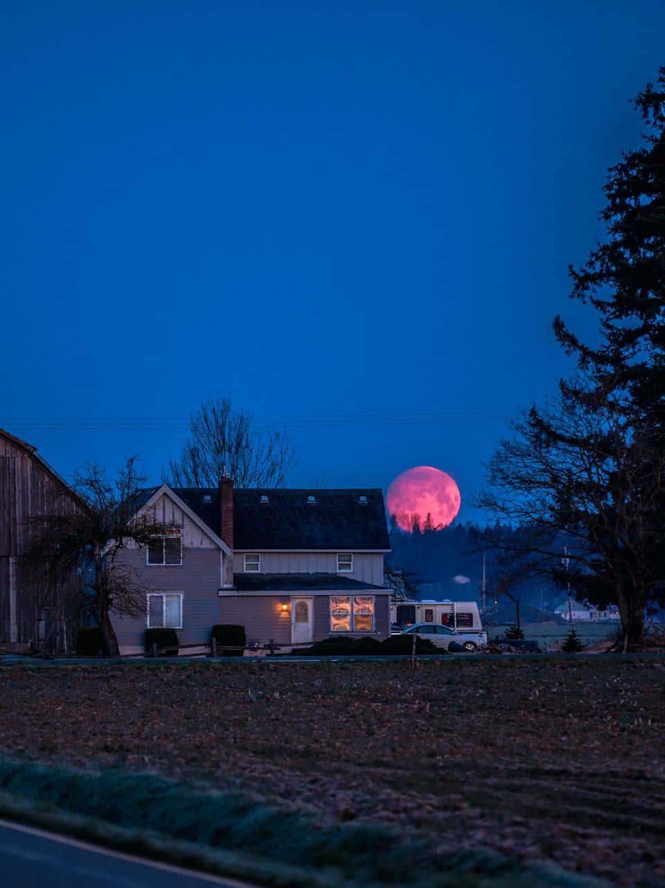 "Appreciating the beauty of the Pink Moon"