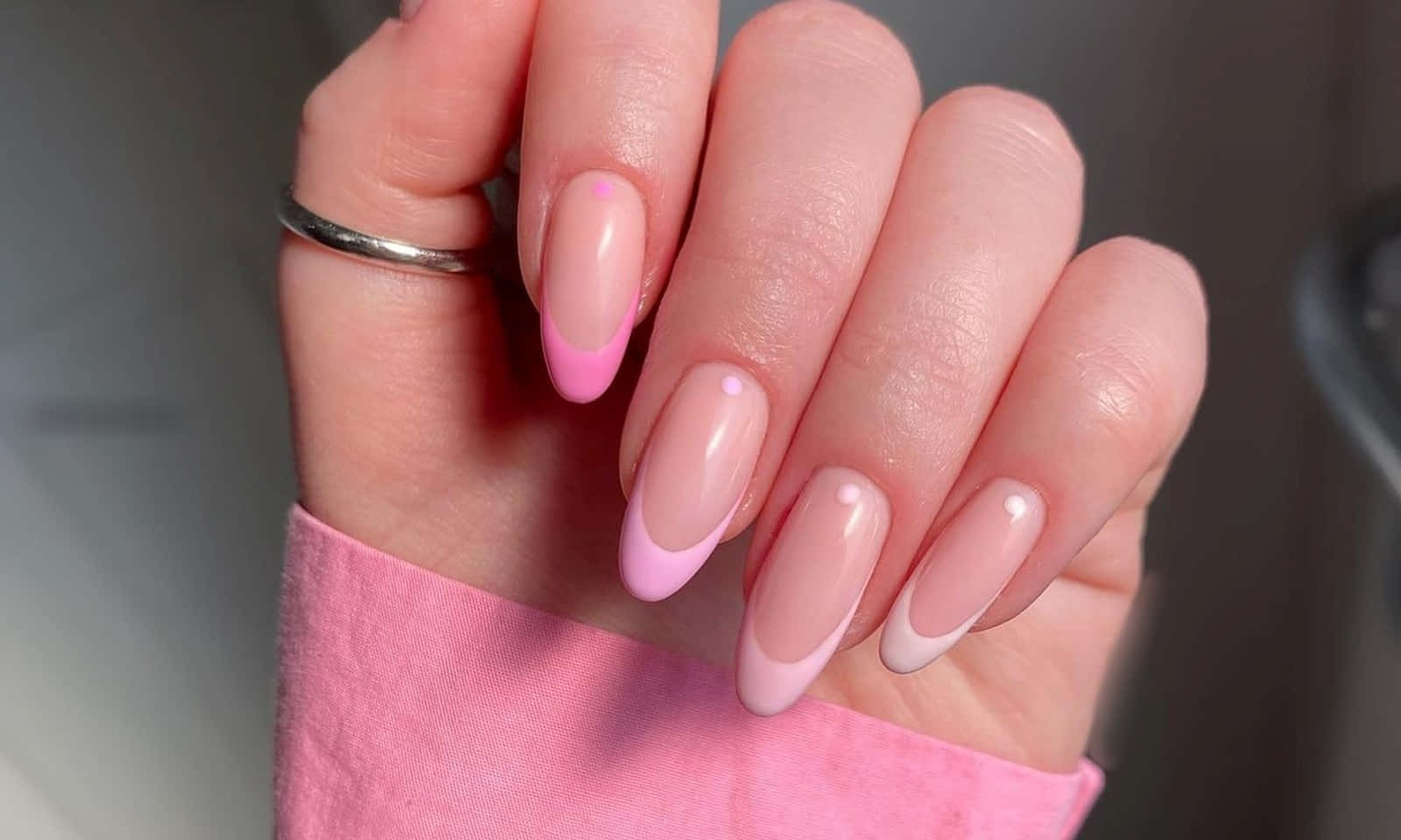 Elegant Pink Nail Art Wallpaper