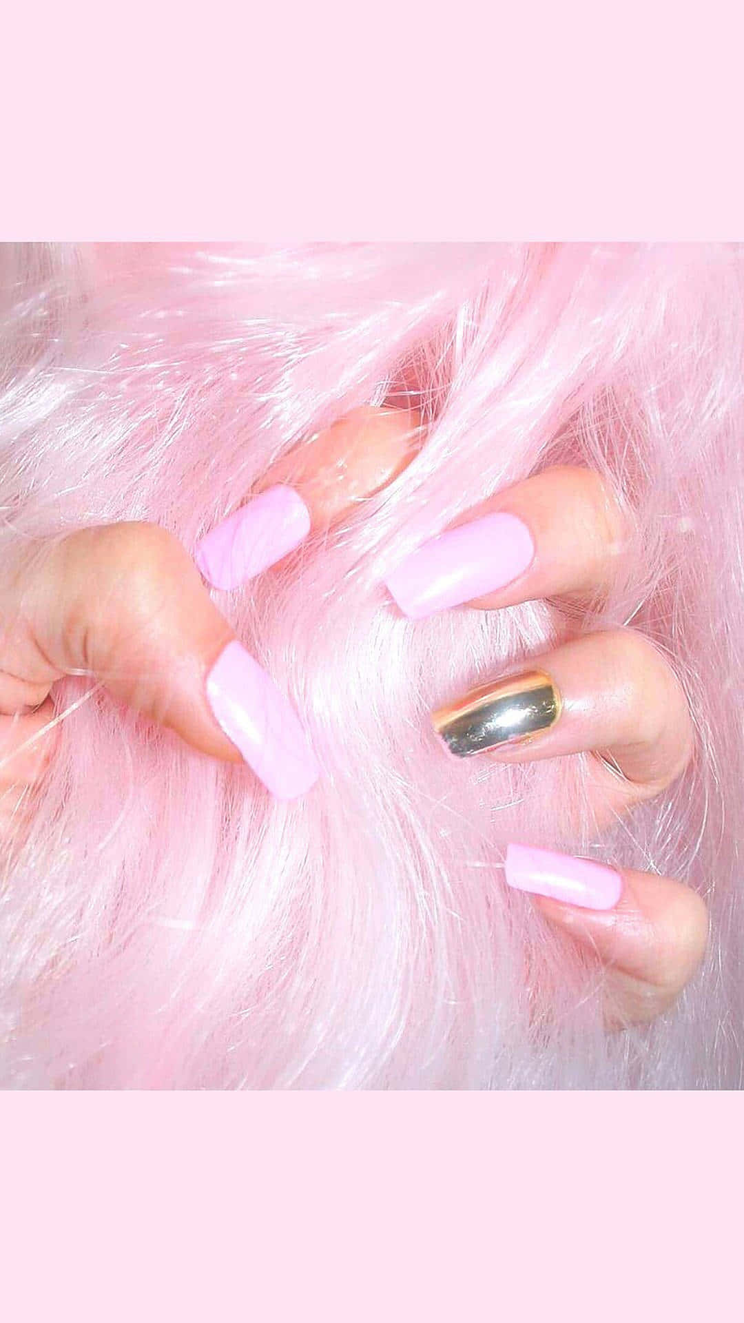 Elegant Pink Nail Design Wallpaper