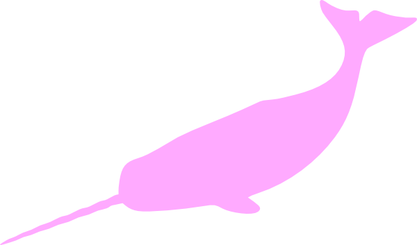 Pink Narwhal Silhouette PNG