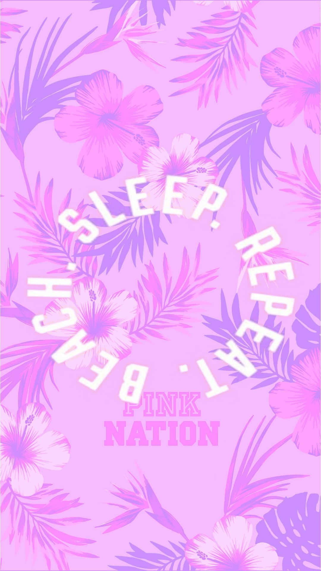 Sleep, Eat, Be A Nation - Pink Wallpaper