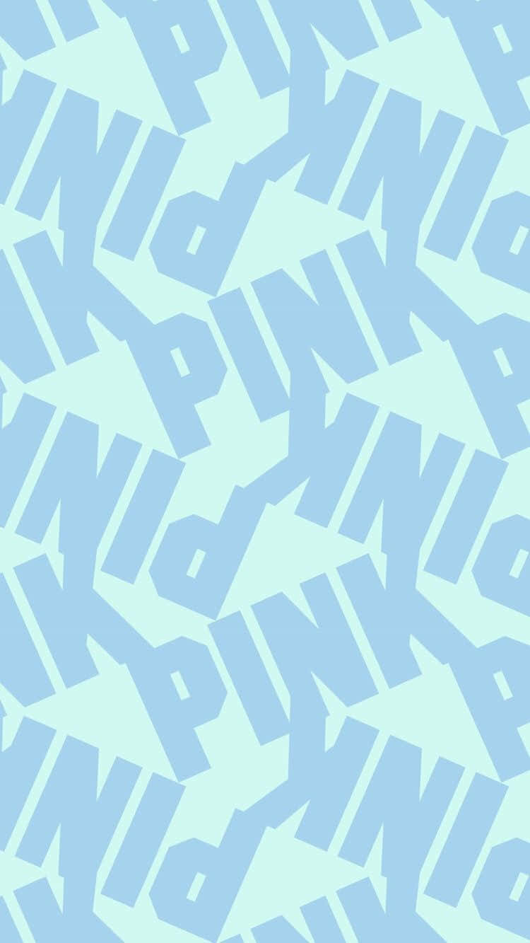 Blauästhetik Pink Nation Typografische Kunst Wallpaper