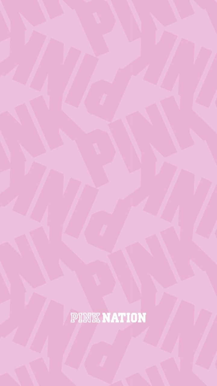 Minimalistisk pink nation officiel logo. Wallpaper