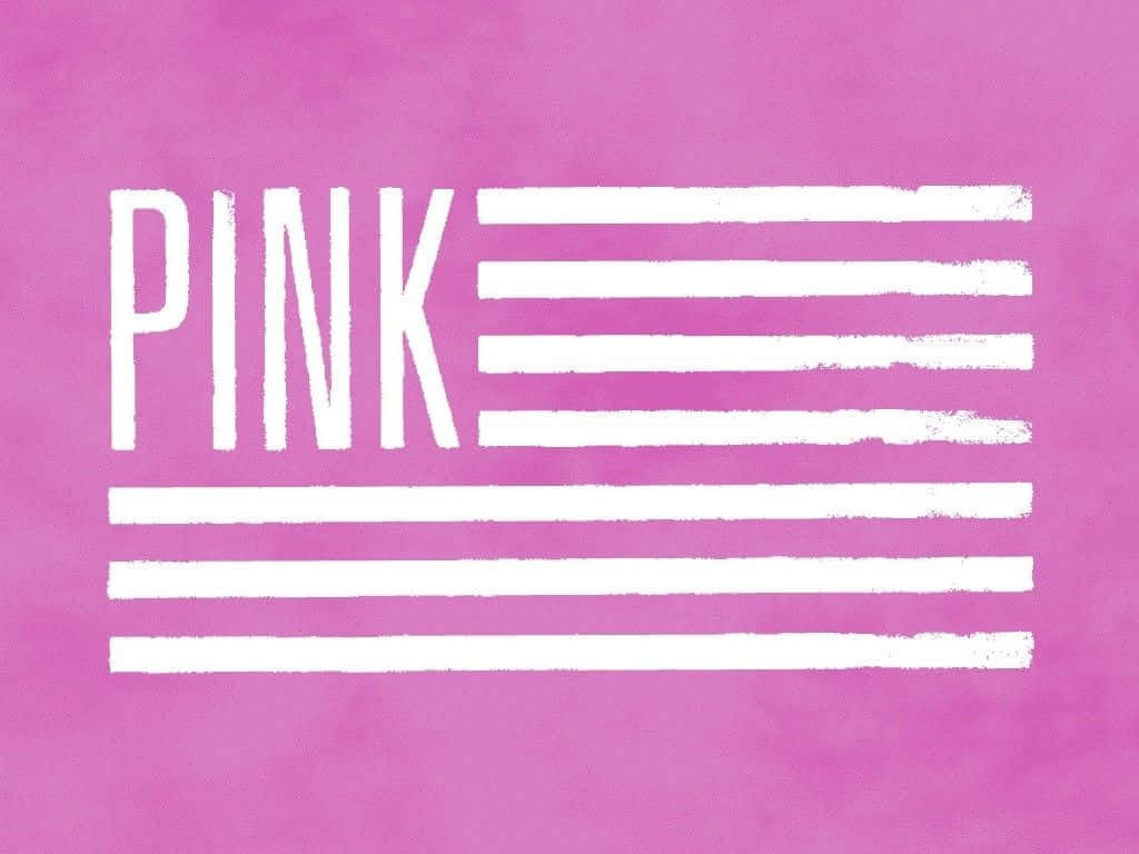 Pinkamerikanische Flagge Auf Pinkem Hintergrund Wallpaper