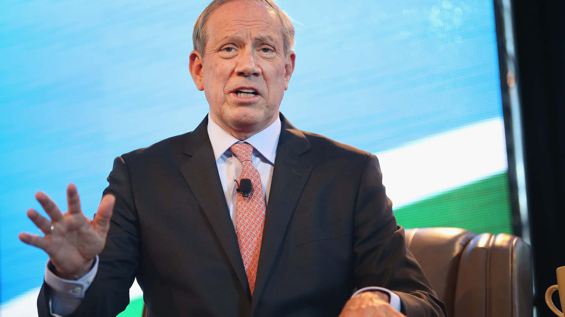 Former Governor George Pataki Posing with Pink Necktie Wallpaper