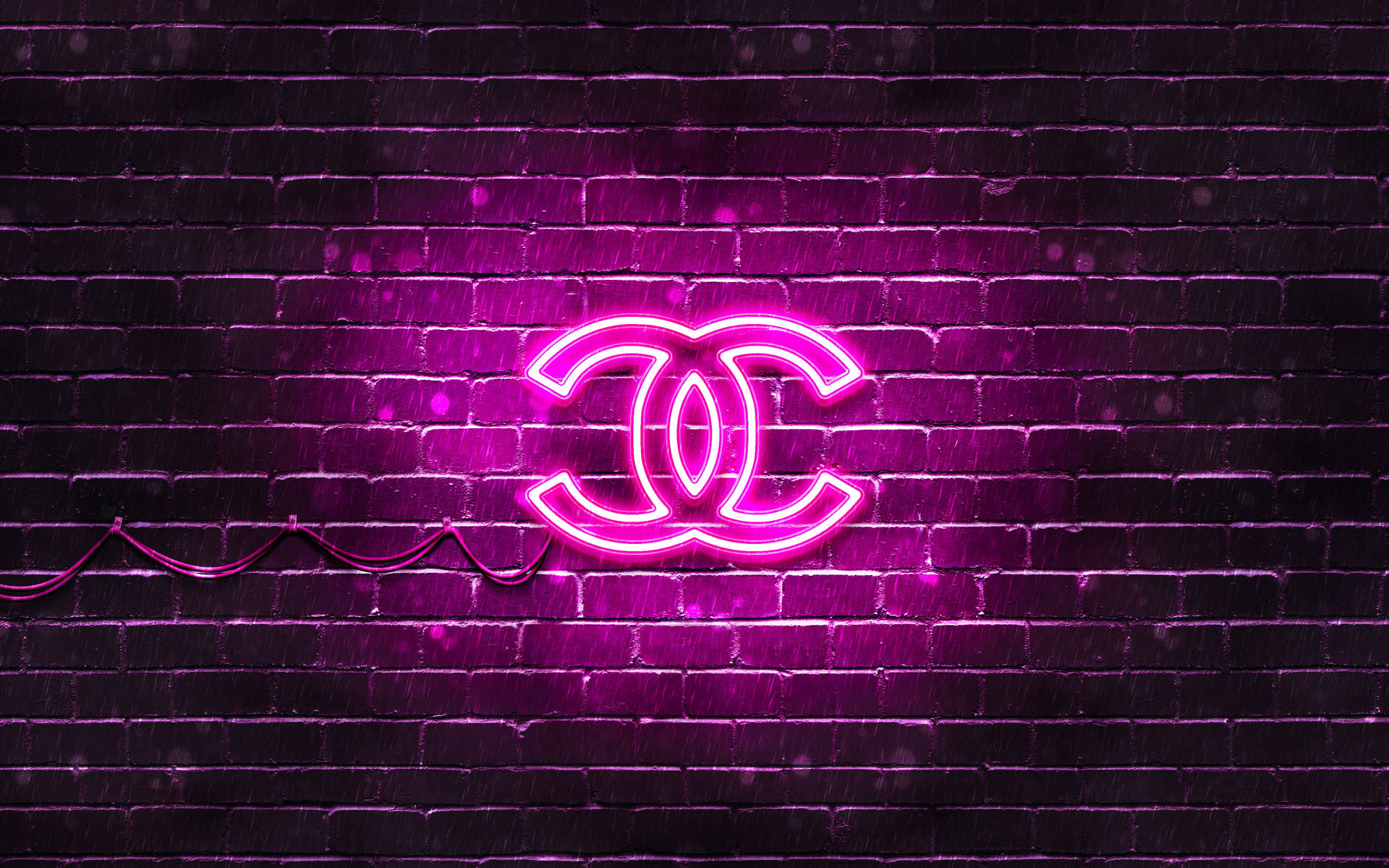 Pink Neon Chanel Logo