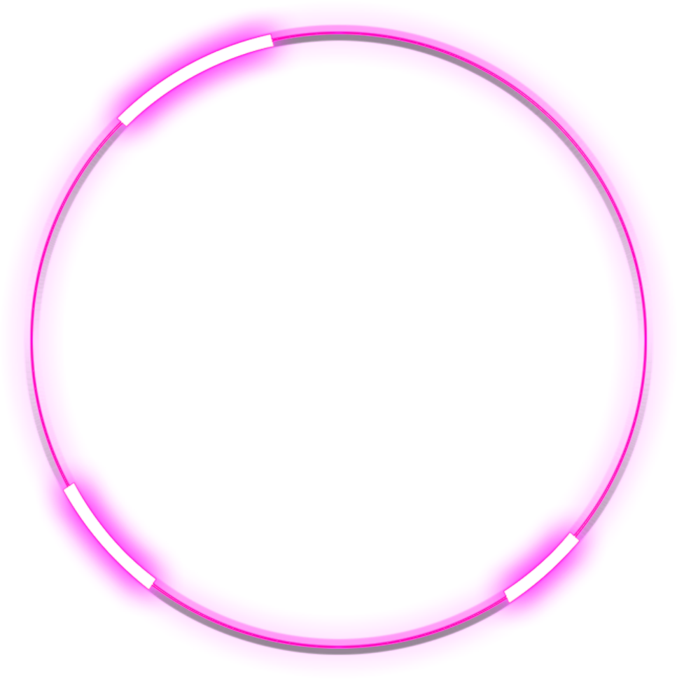 Pink Neon Circle Frame PNG
