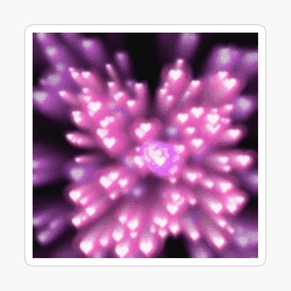 Pink Neon Hearts Cyber Y2k Aesthetic Wallpaper