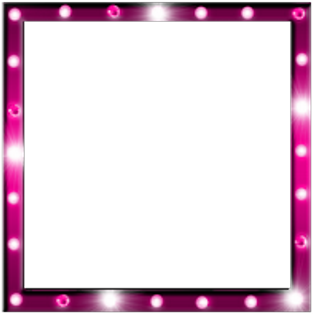 Pink Neon Light Frame PNG