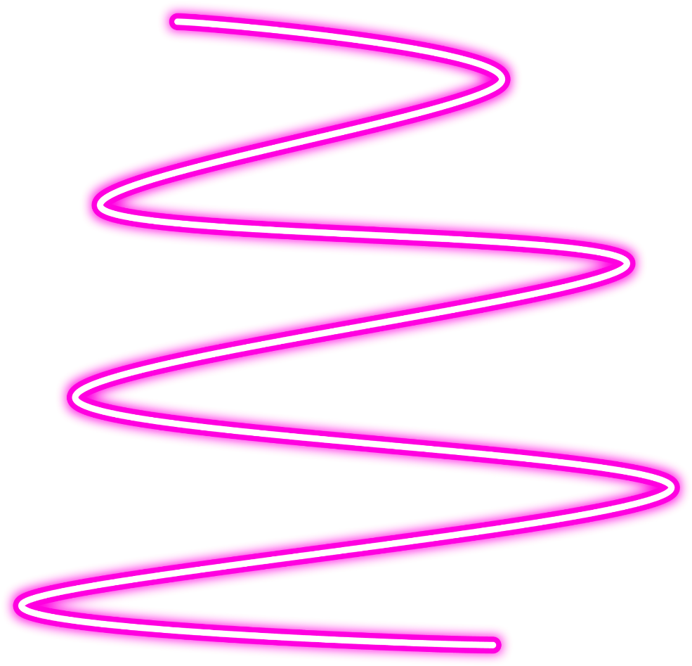 Pink Neon Spiral Line PNG