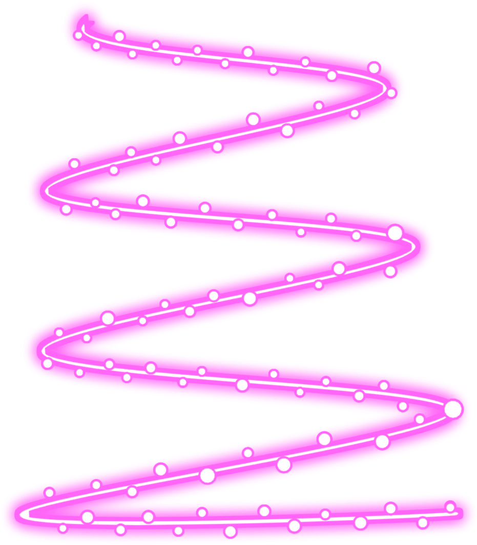 Pink Neon Spiral Line PNG