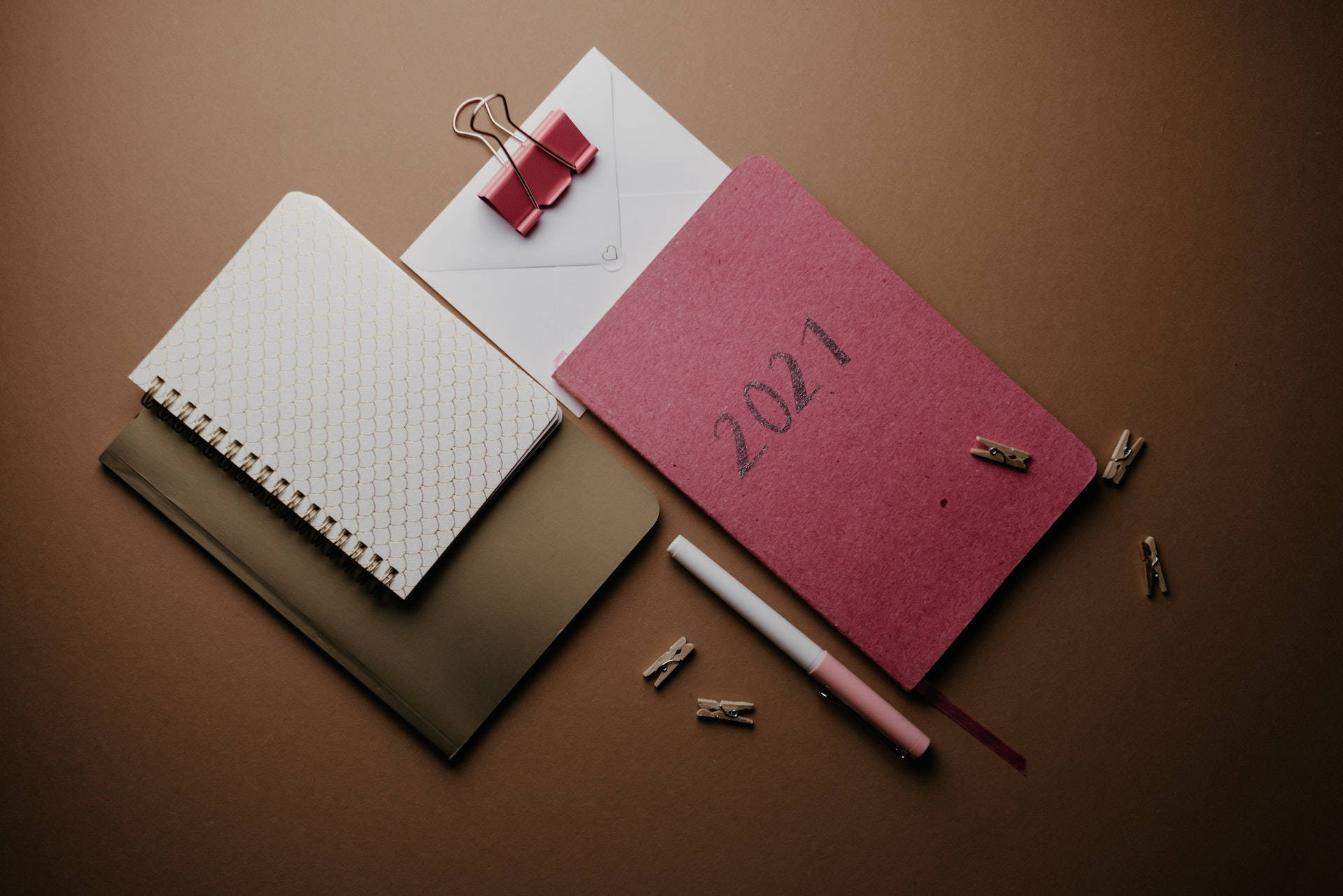 Pink Notebook 2021 Desktop Wallpaper