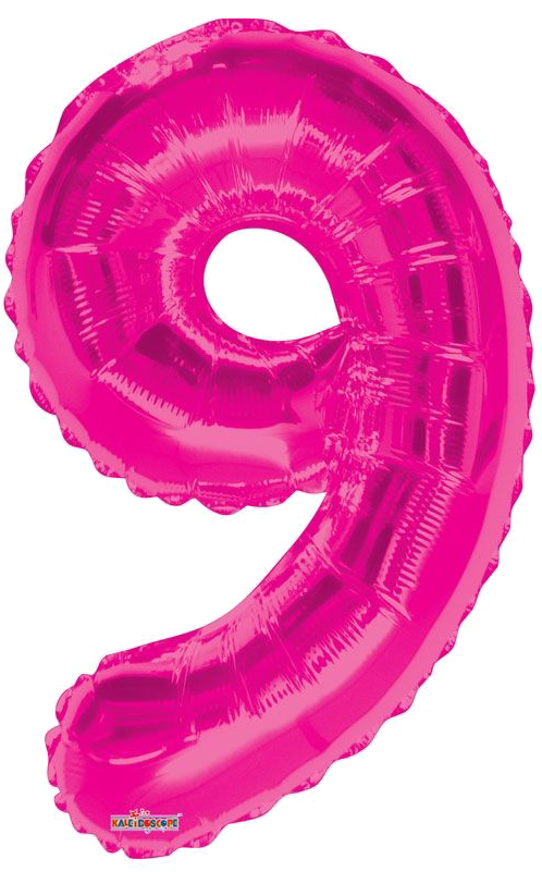 Pink Number9 Balloon PNG