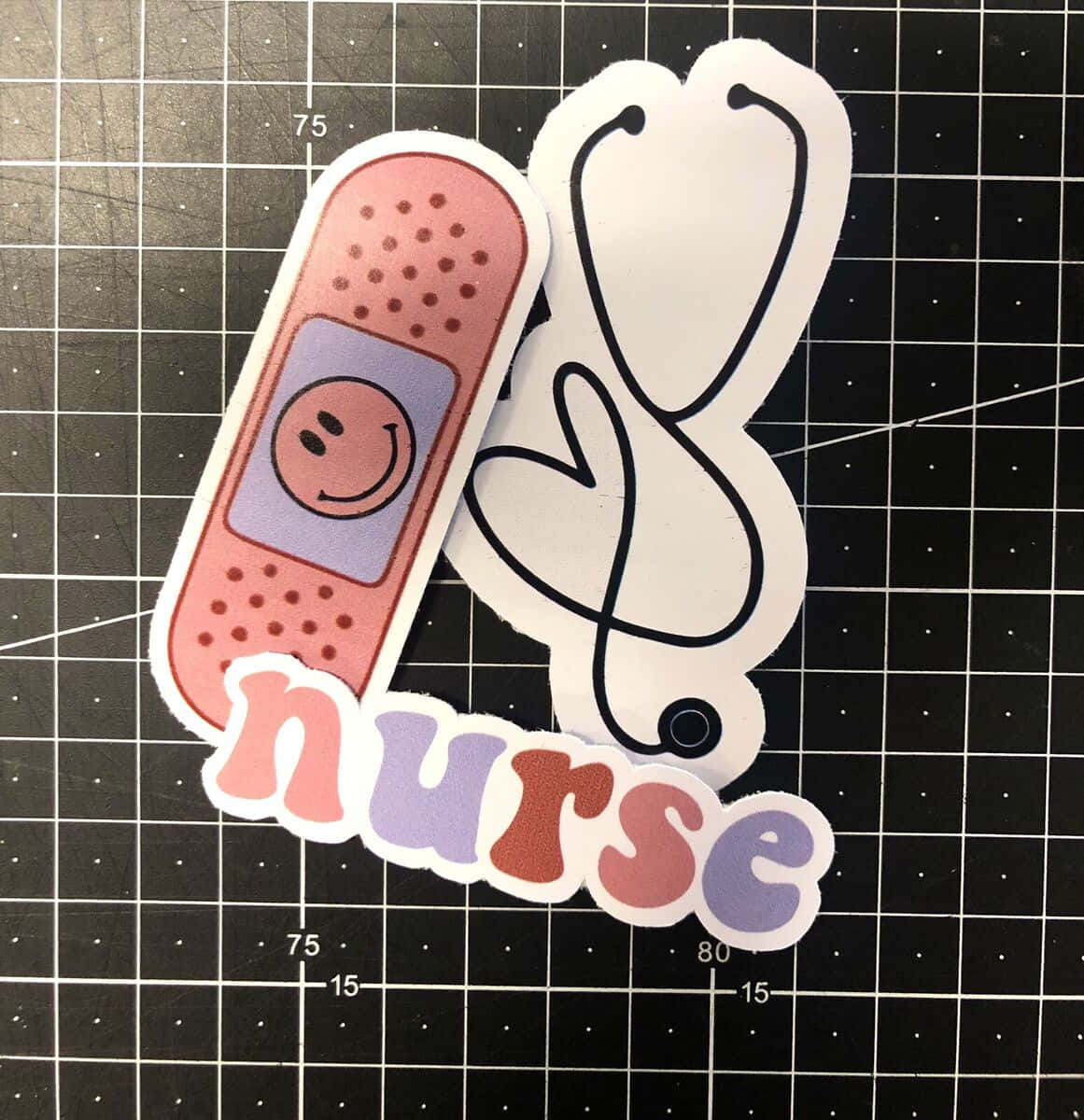 Pink Nurse Stickers Craft Background Wallpaper