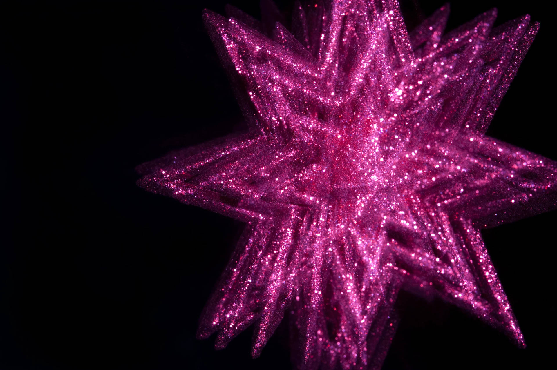 Pink Octagram Star Sparkle Wallpaper
