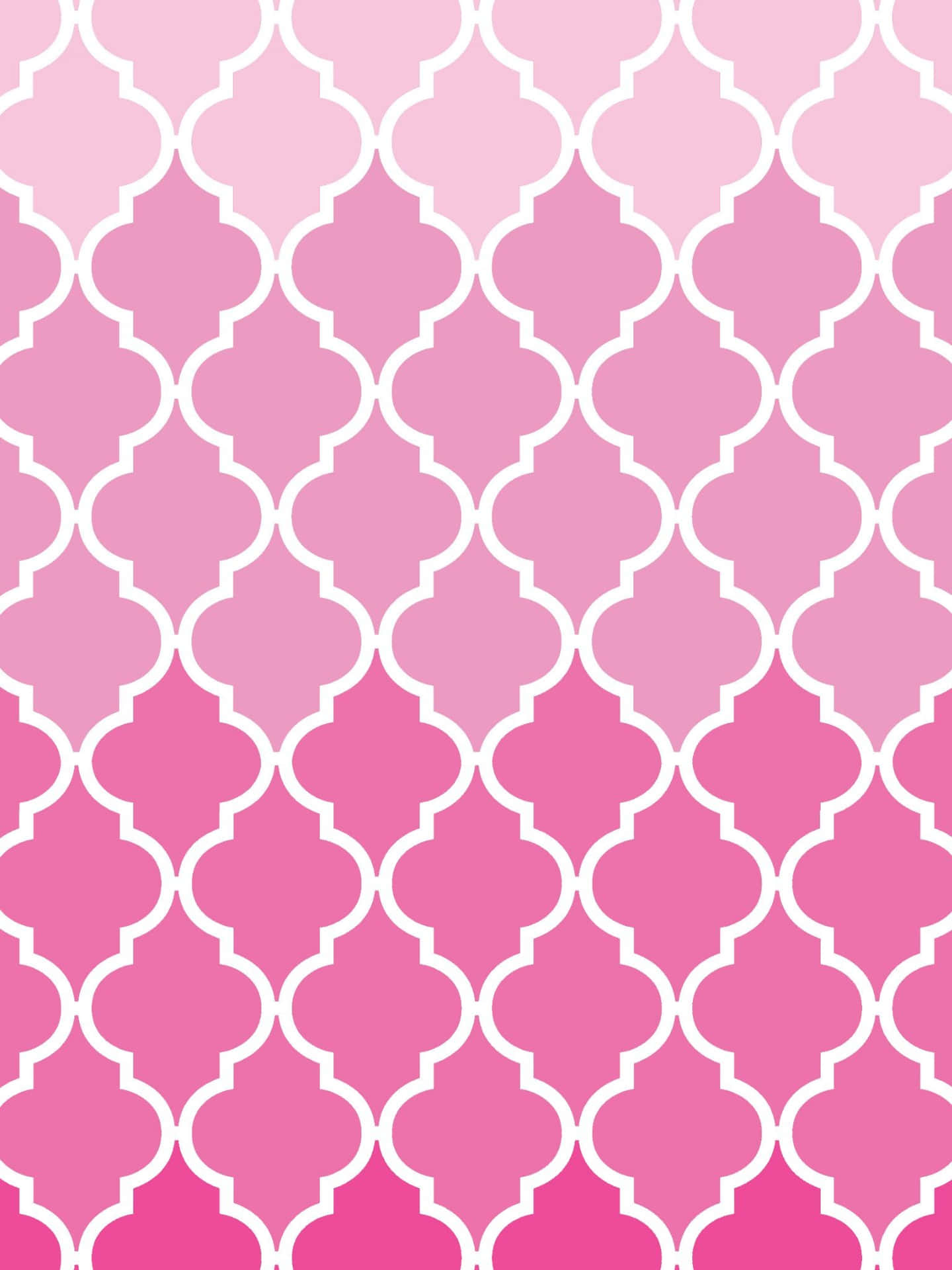 Pink Ombre Moroccan Pattern Wallpaper