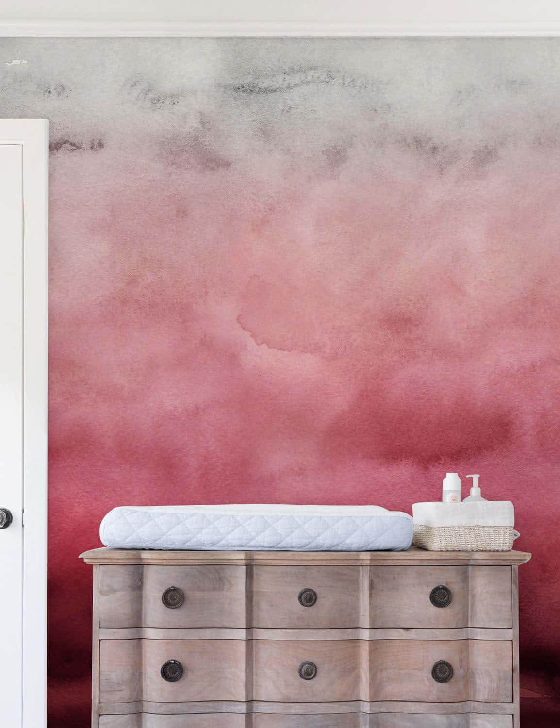 Pink Ombre Wall Accent Wallpaper