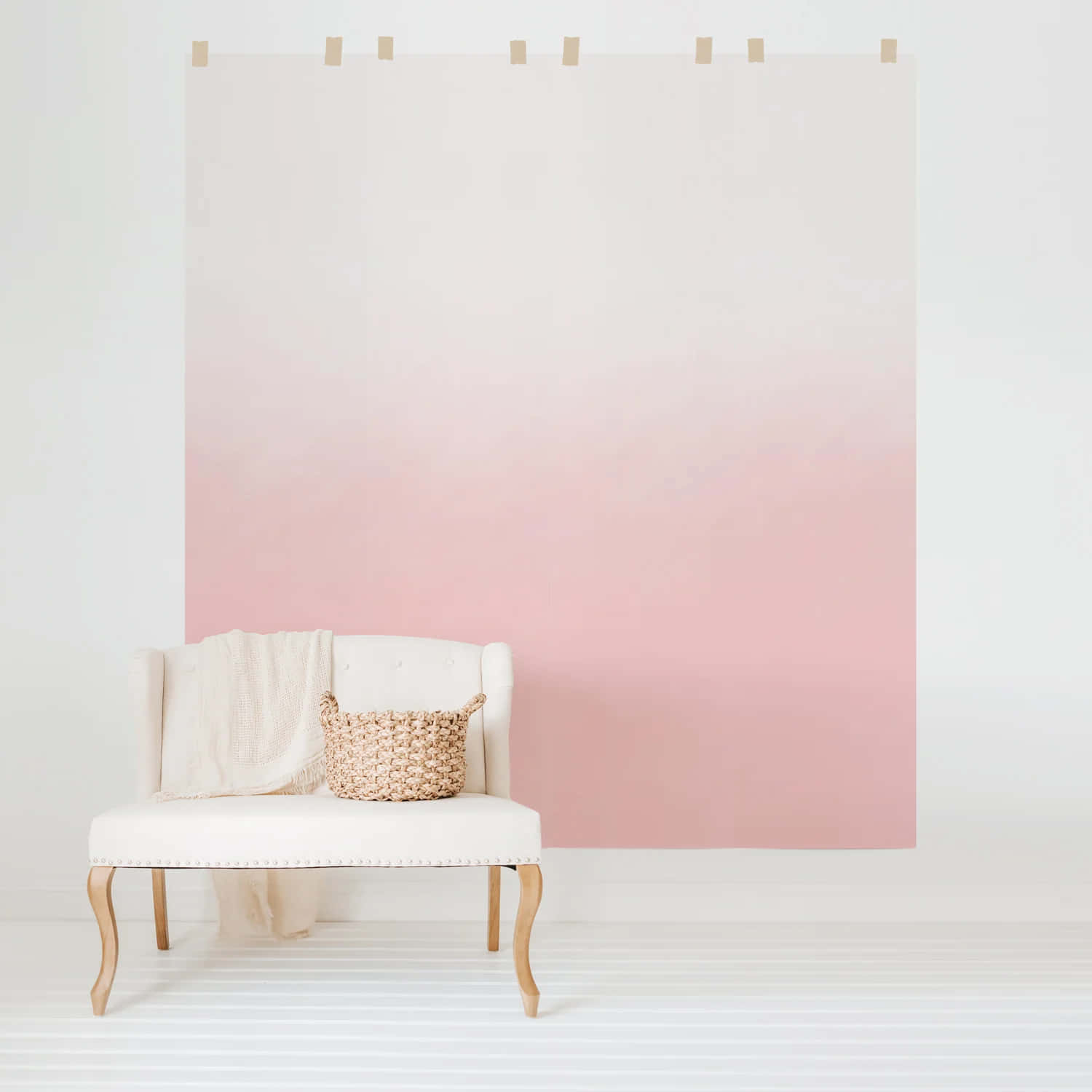 Pink Ombre Walland Elegant Chair Wallpaper