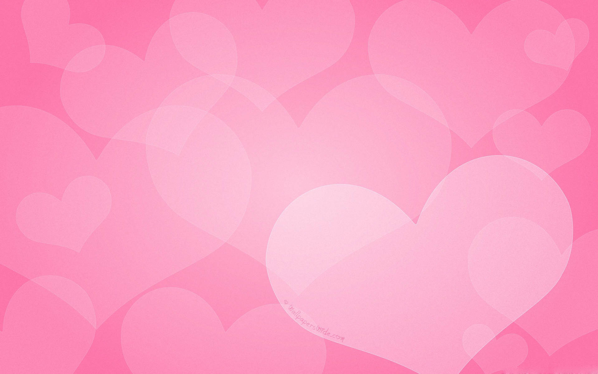 Pink Opaque Heart Valentines Desktop Wallpaper