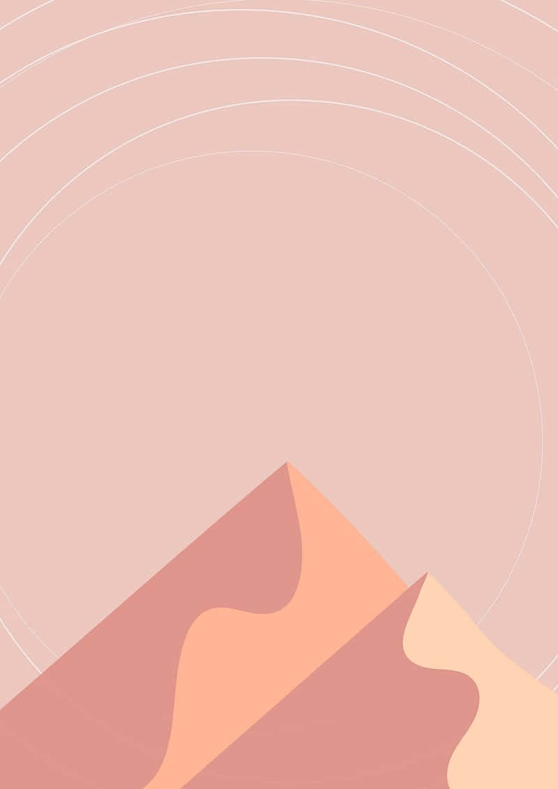 Pink Orange Abstract Mountain Aesthetic Wallpaper