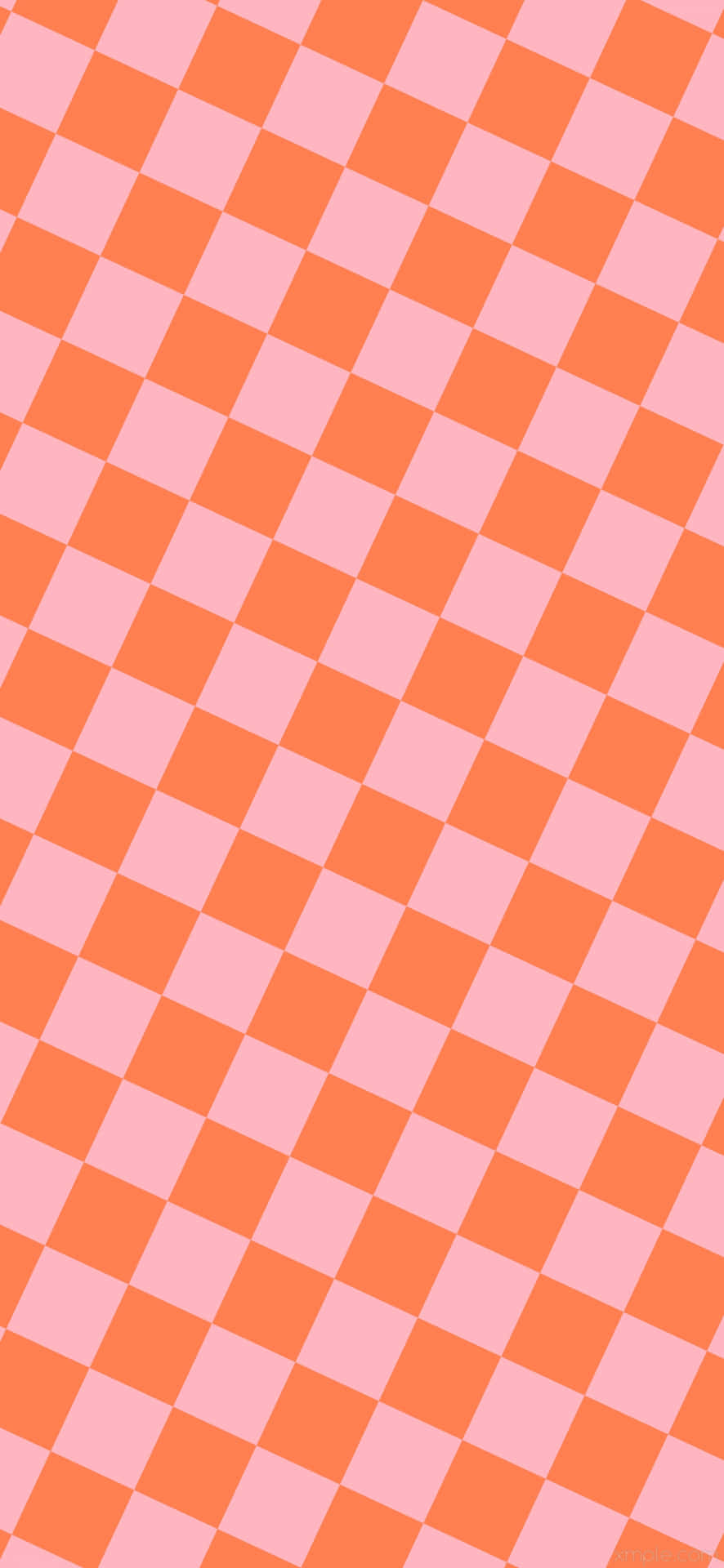 Pink Orange Checkered Pattern Wallpaper