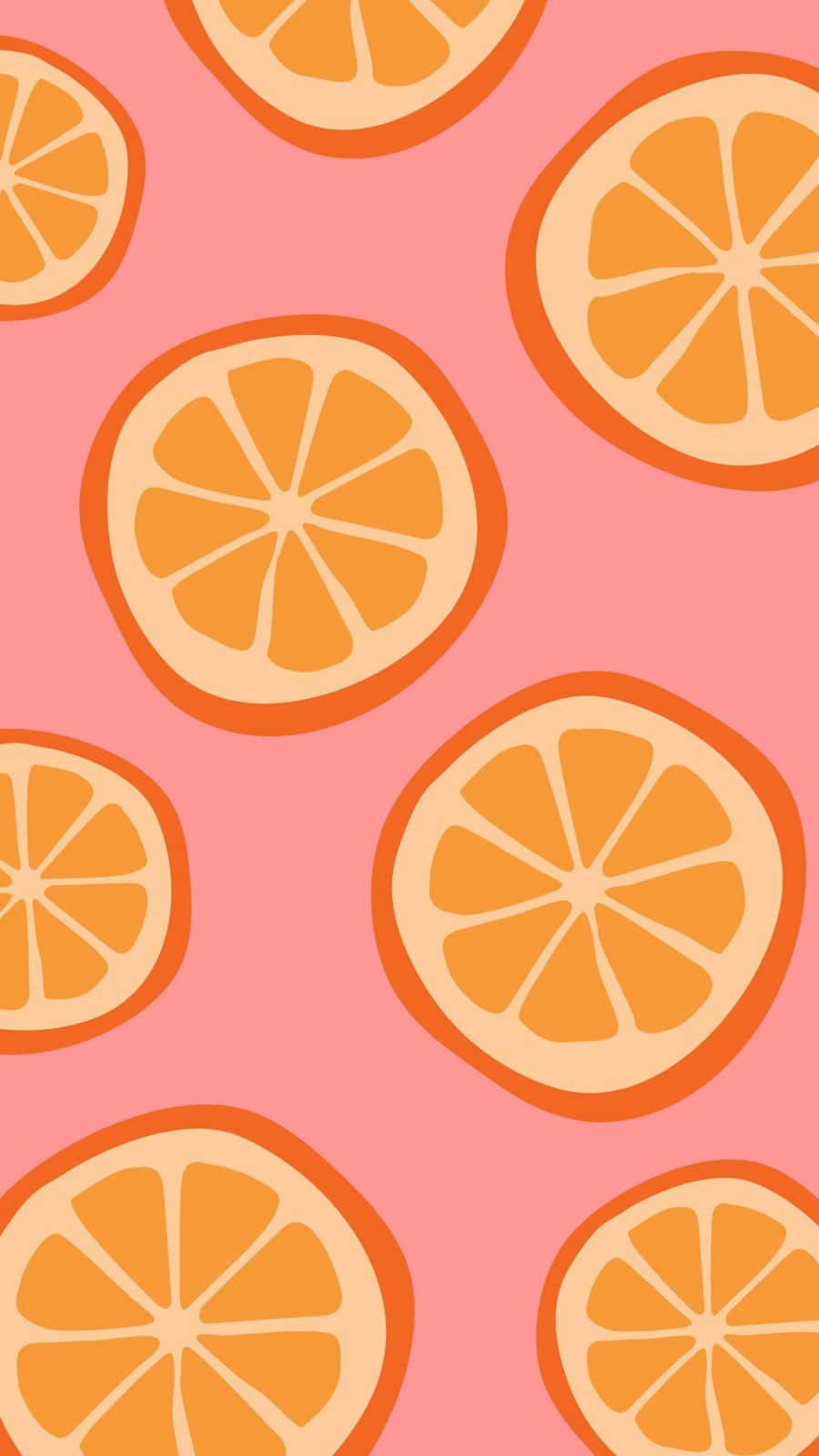 Pink Orange Citrus Aesthetic Wallpaper