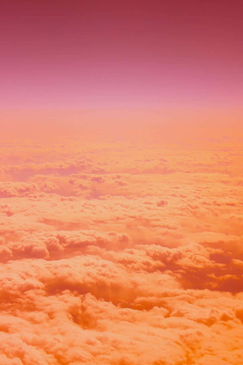 Pink Orange Cloudscape Aesthetic Wallpaper