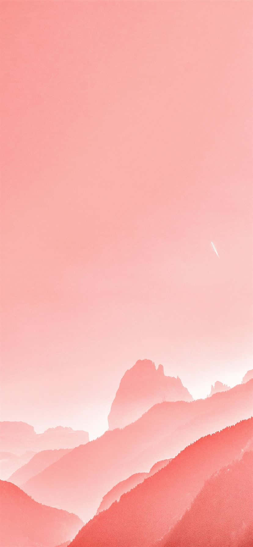 Pink Orange Mountain Aesthetic Wallpaper