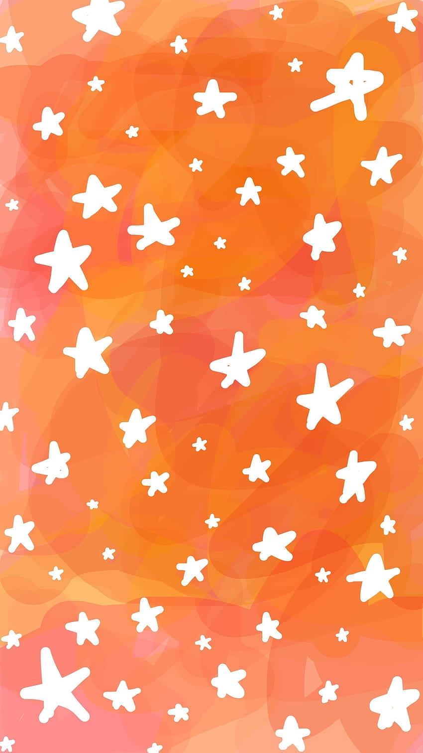 Pink Orange Star Pattern Background Wallpaper