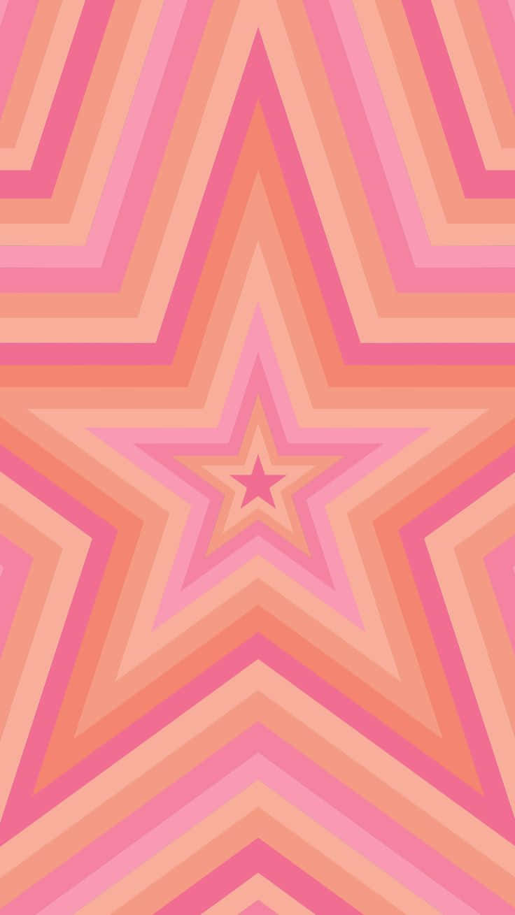 Pink Orange Starburst Aesthetic Wallpaper