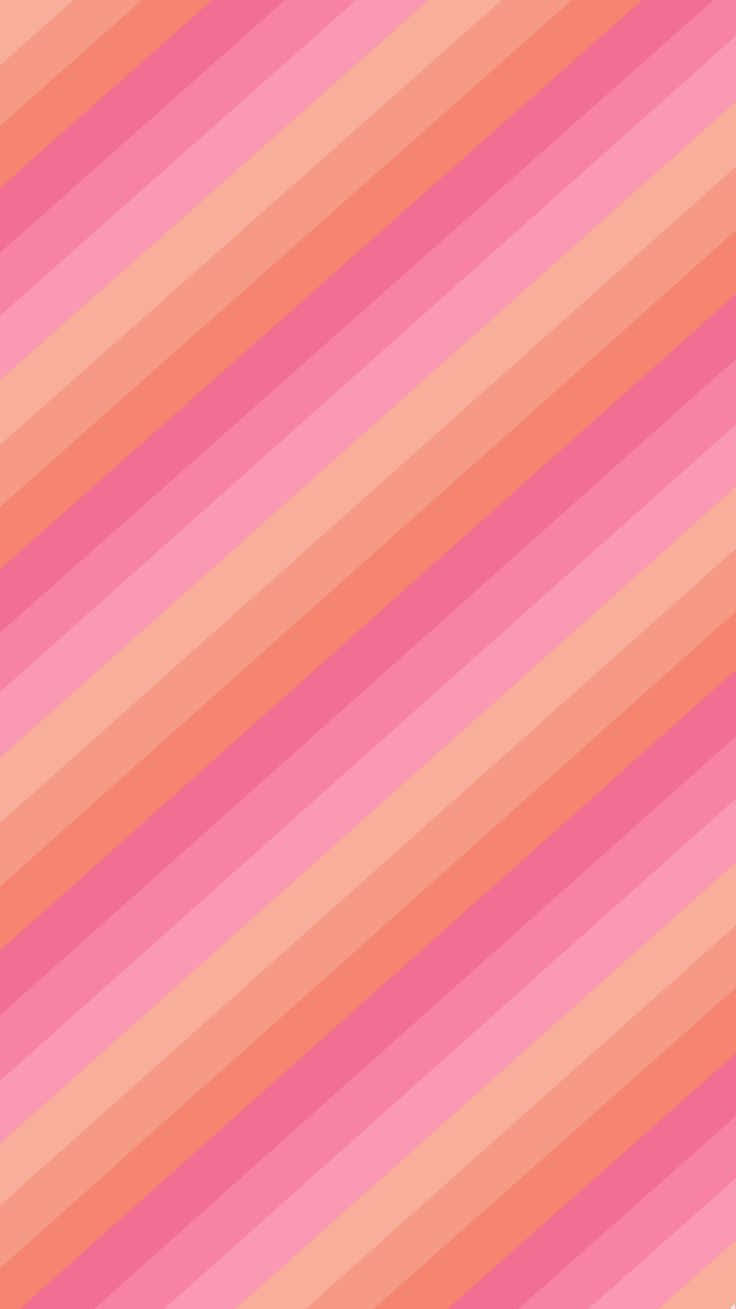 Pink Orange Striped Aesthetic Background Wallpaper