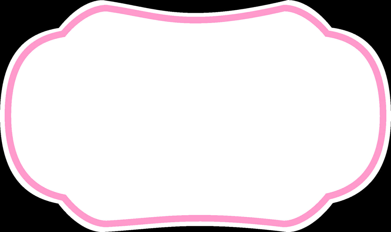 Pink Outlined Arabesque Frame PNG