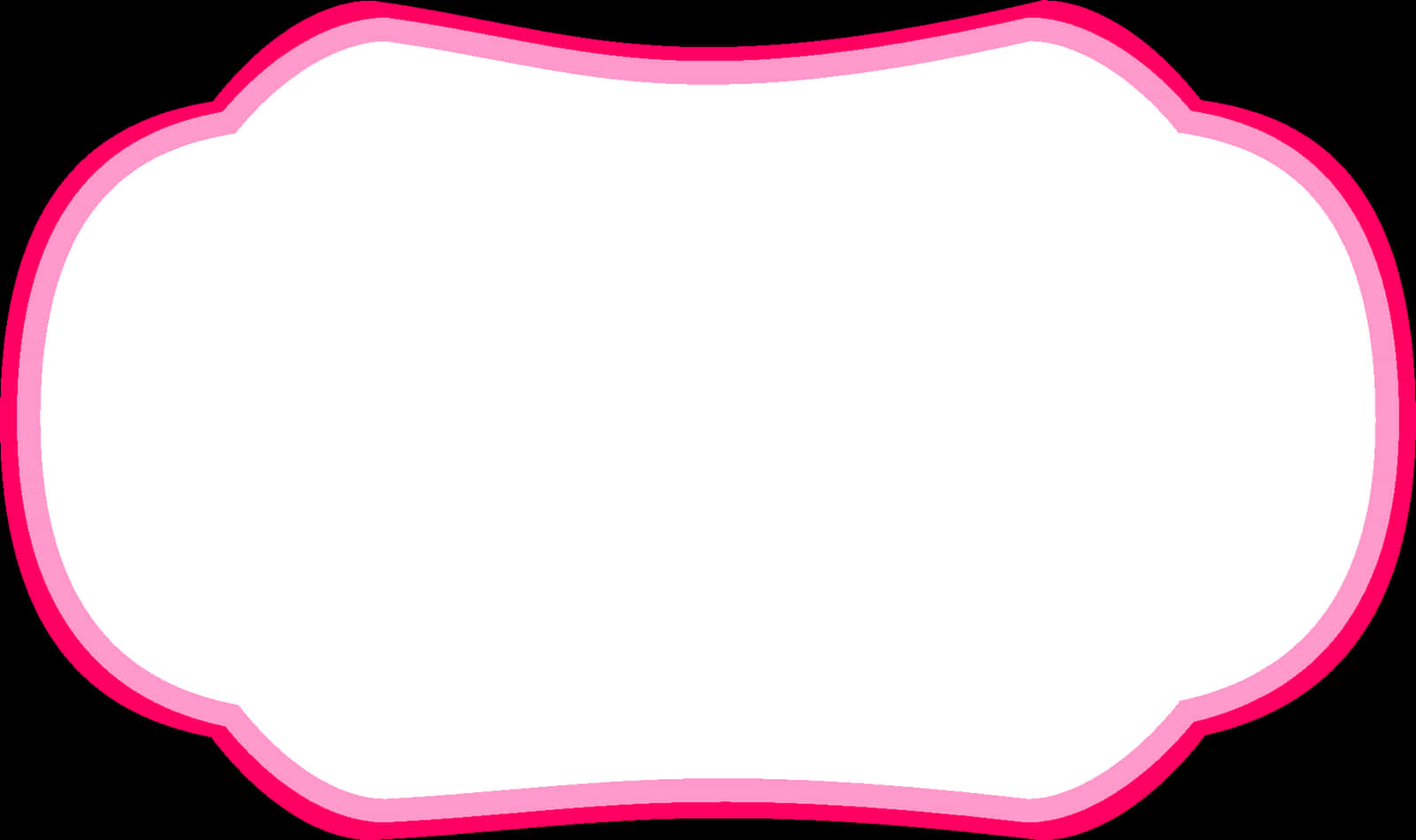 Pink Outlined Blank Frame PNG