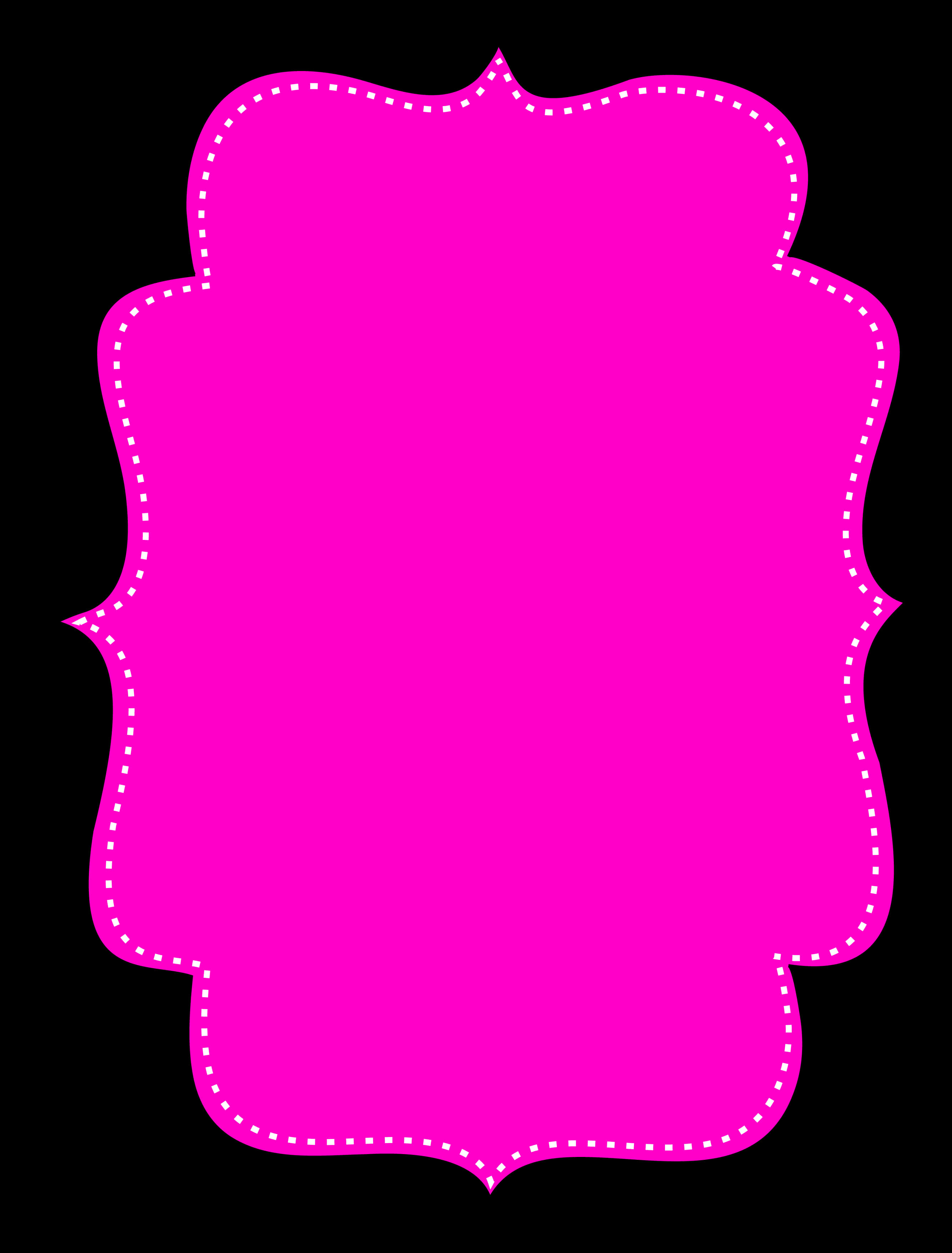 Pink Outlined Shapeon Black Background PNG