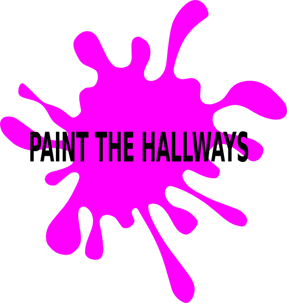 Download Pink Paint Splash Hallways Graphic | Wallpapers.com