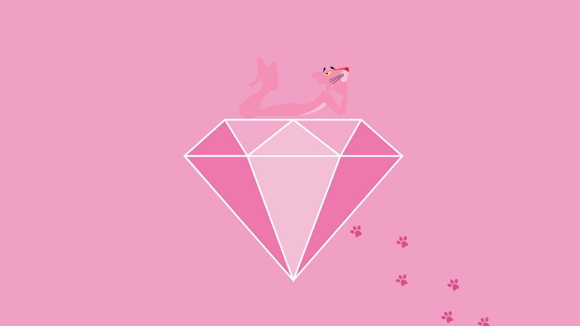 Pink Panther Diamond Lounging Wallpaper