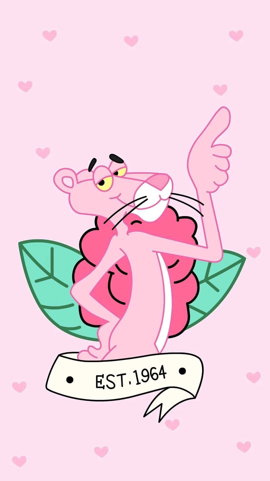 Pink Panther Thumbs Up Est1964 Wallpaper