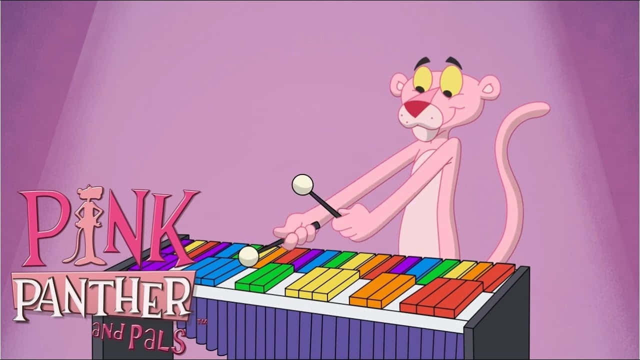 Pink Pantherand Pals Playing Xylophone Wallpaper