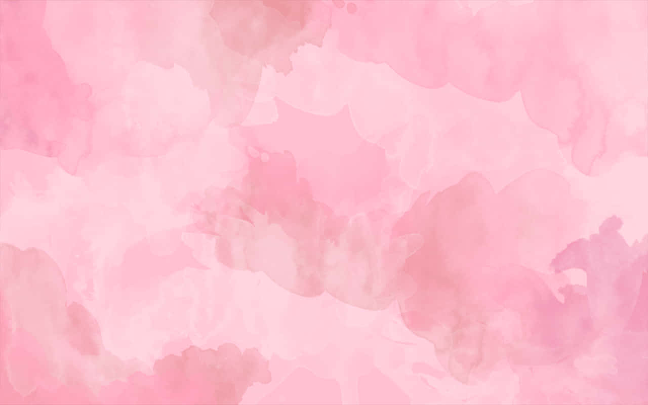 Watercolor Clouds Pink Pastel Background