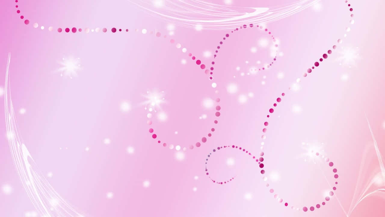 Pink Pastel With Sparkles And Dots Background