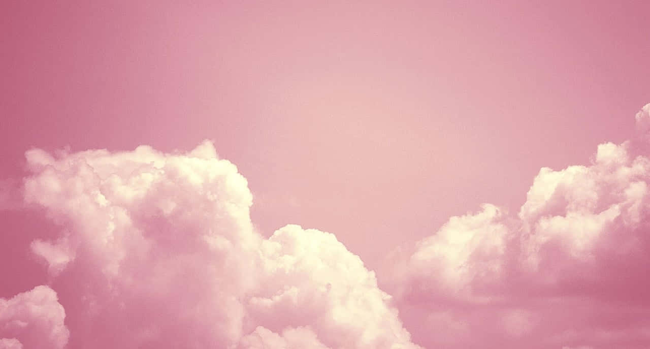 Pink Pastel Thick Clouds Background