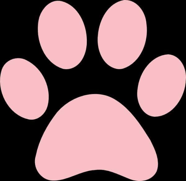 Download Pink Paw Print Black Background | Wallpapers.com