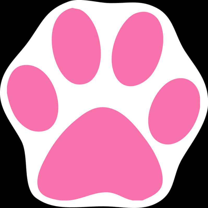Pink Paw Print Graphic PNG