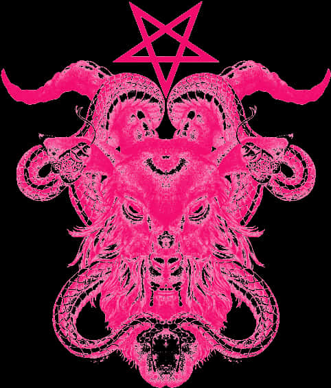 Pink Pentagram Occult Symbol PNG