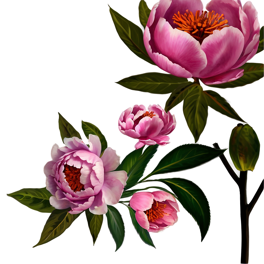 Pink Peonies Png 05242024 PNG